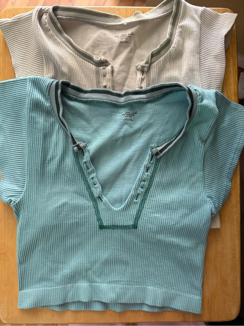 2 for 1 Urban Outfitters out from under crop top blue‎ and grey size xs/s